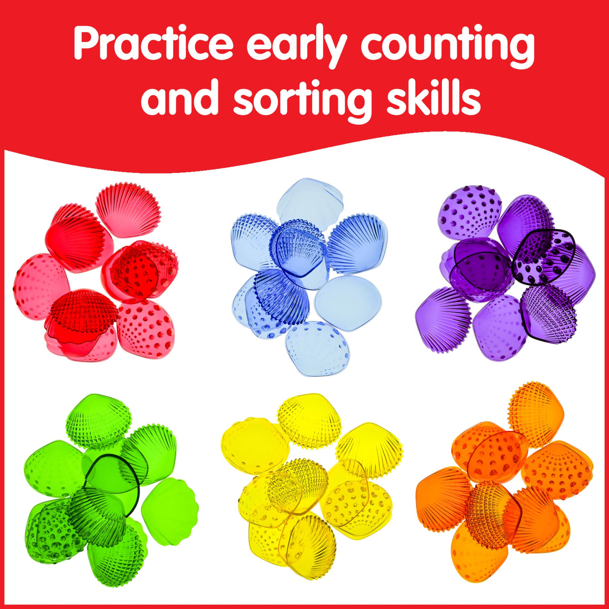 edxeducation tactile shells sensory bin use ideal for sorting and classification.