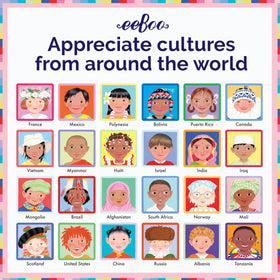 eeBoo I Never Forget a Face matching tiles set for group play and memory practice