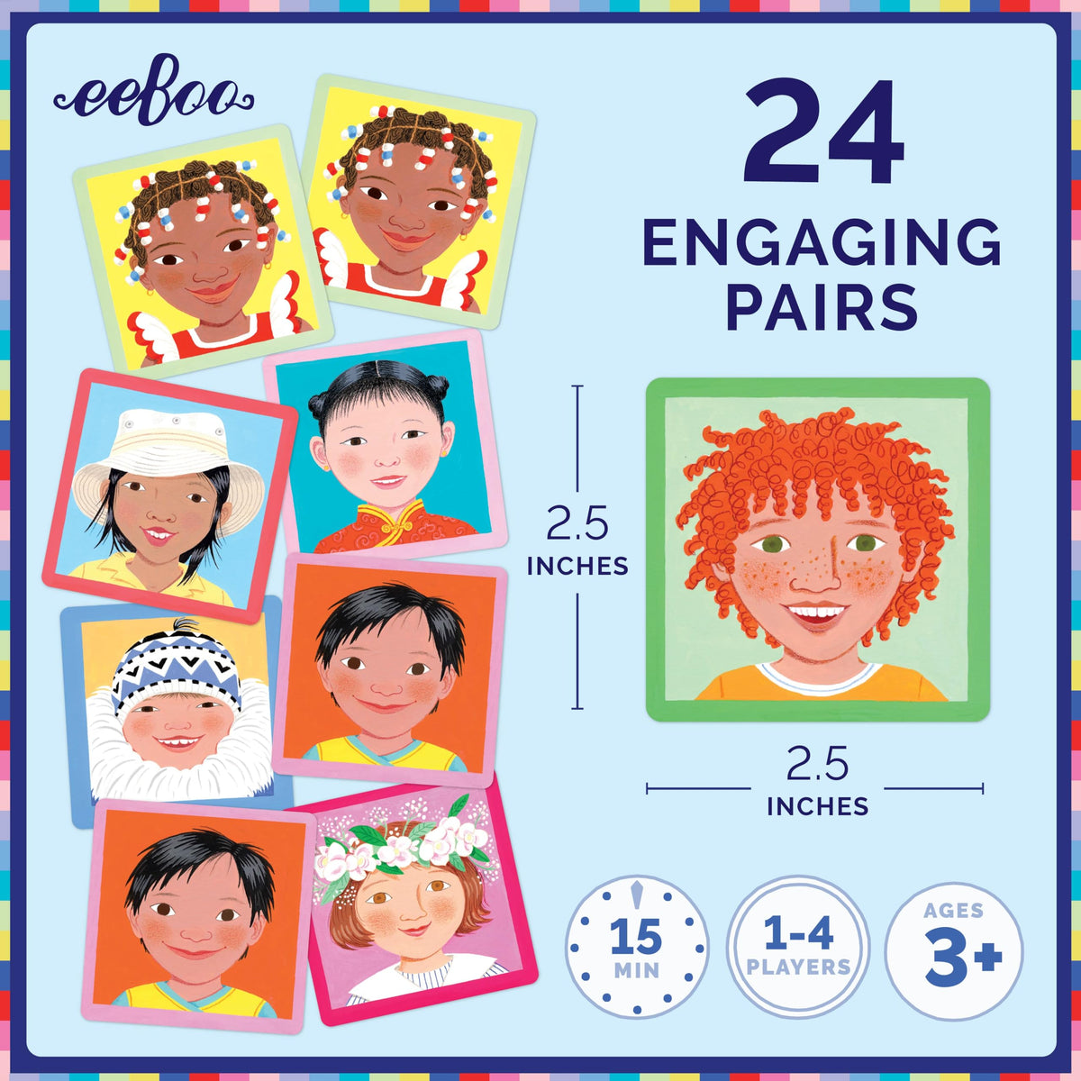 eeBoo I Never Forget a Face portraits closeup showing diverse faces for social-emotional awareness