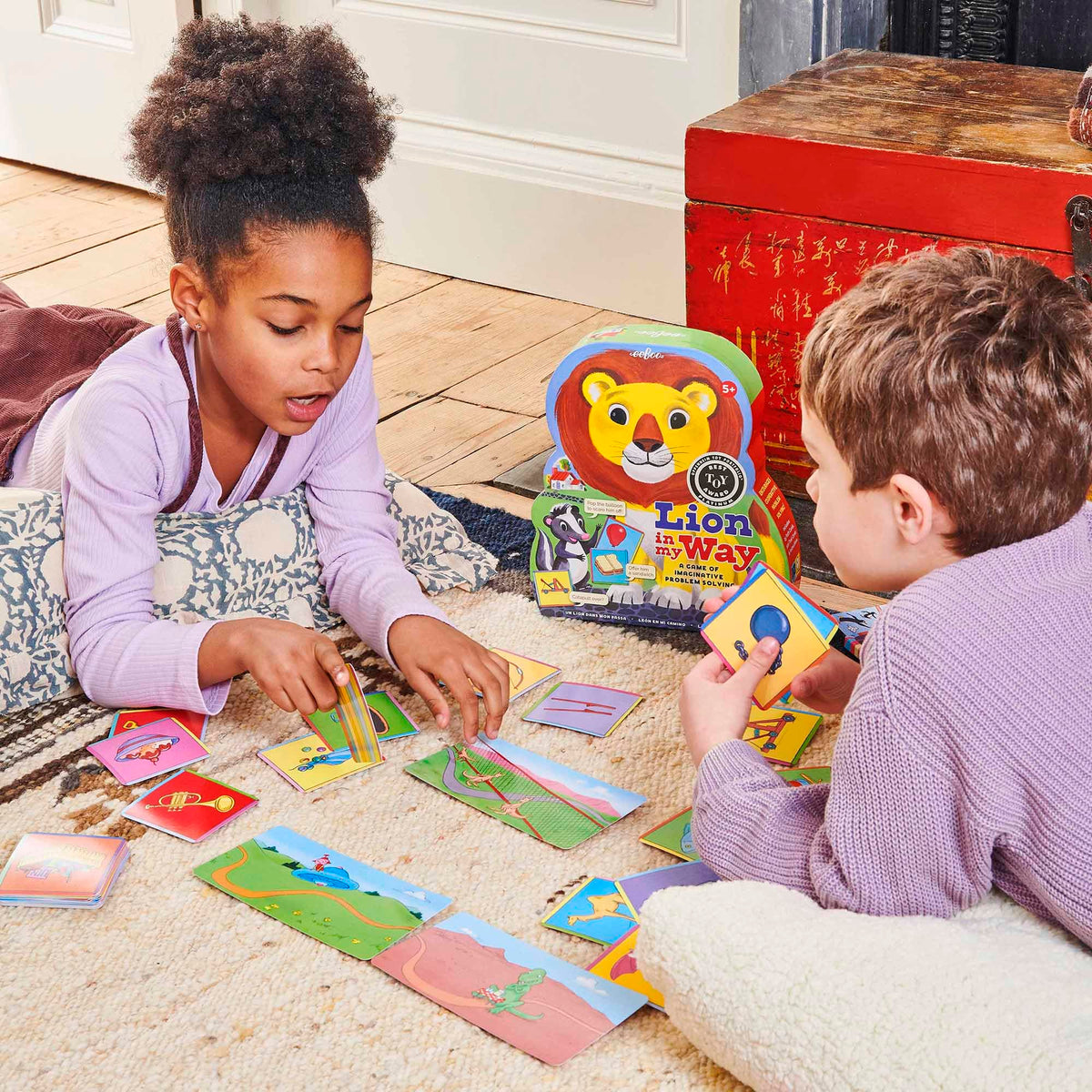 Close-up of tool cards inspiring imaginative problem solving