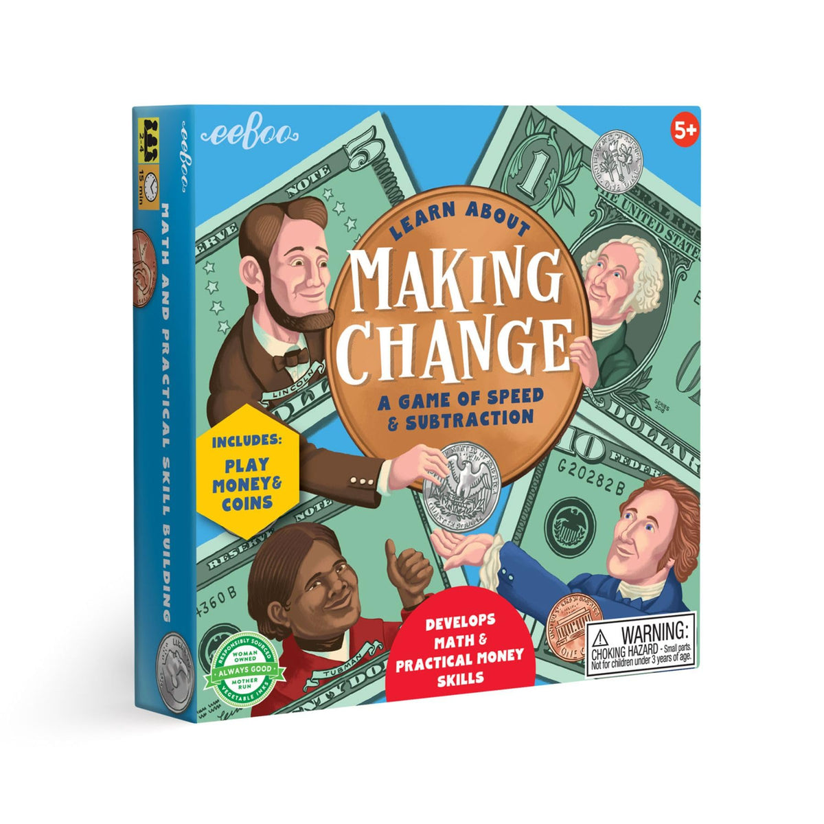 eeBoo Making Change game with 50 item cards boosts mental math practice