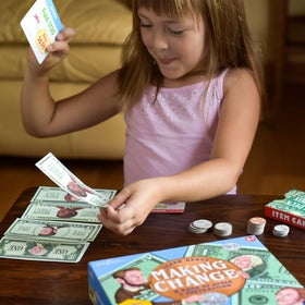 eeBoo playful math game in action during family game night