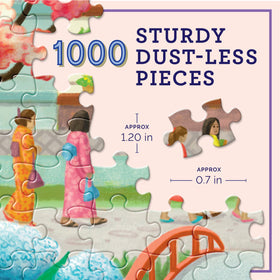 eeBoo Seasons in Kyoto puzzle shows shrines and trees for immersive puzzling