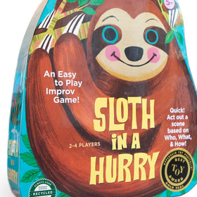 eeBoo Sloth in a Hurry packaging uses FSC paper and vegetable inks