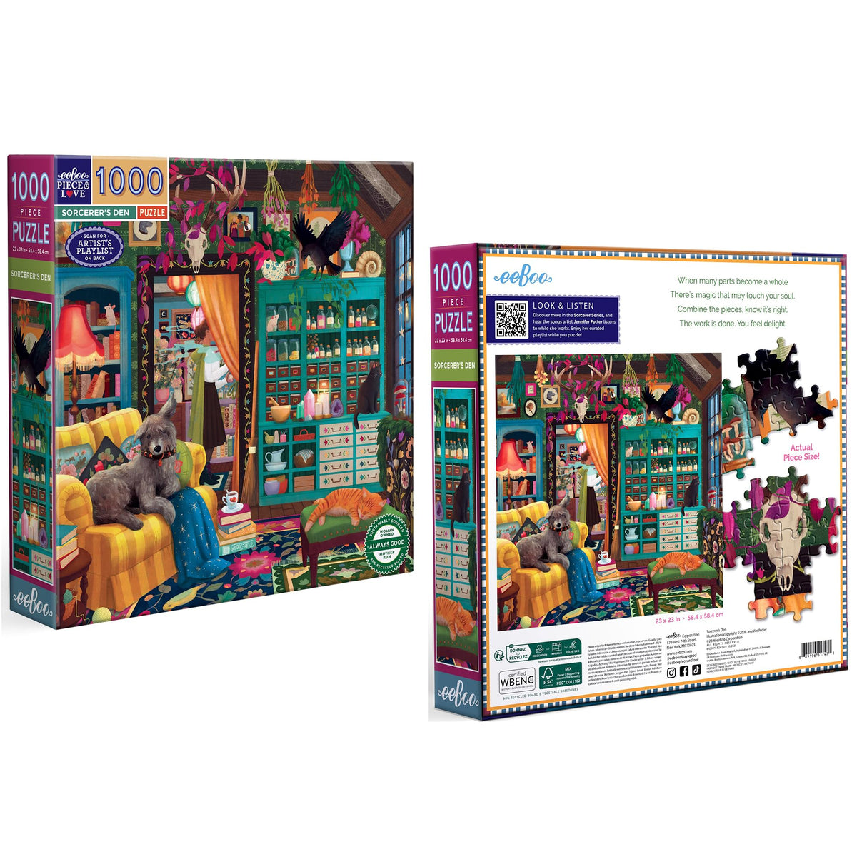 eeBoo Sorcerer's Den eco-friendly packaging and recycled materials support sustainability.