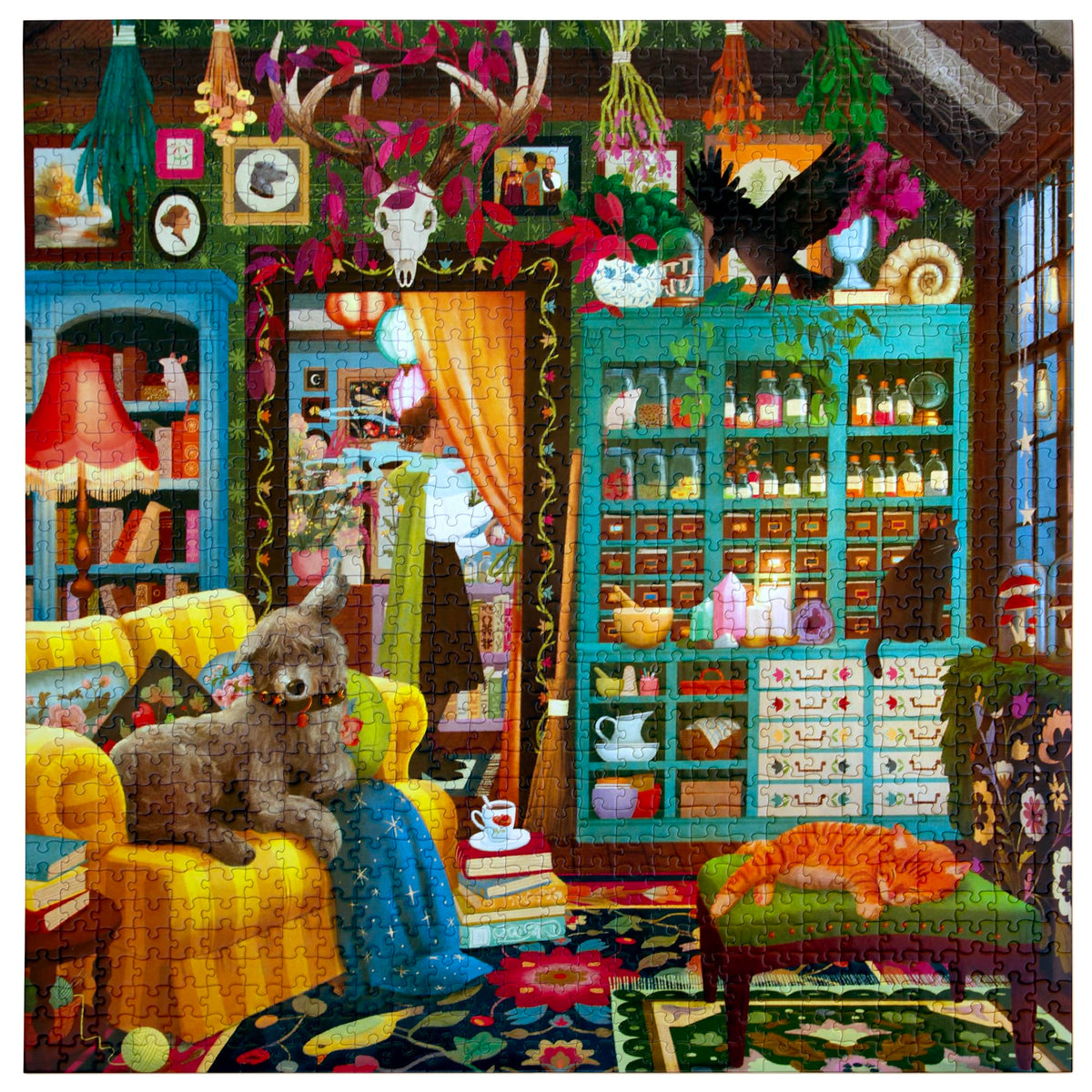 eeBoo Sorcerer's Den glossy pieces showcase vibrant artwork during solving.