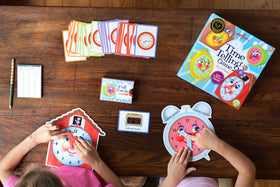 eeBoo Time Telling Game color-coded cards supporting progressive time learning
