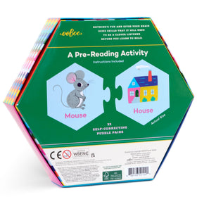 eeBoo Hexagon Puzzle Pairs self-correcting pieces support independent learning.
