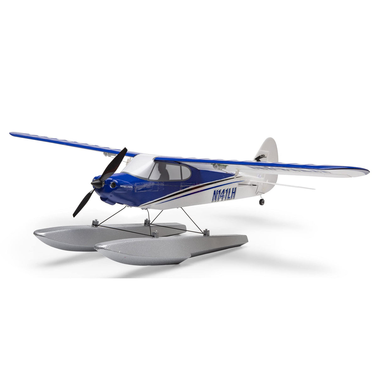 E-flite mounting hardware with pre-bent wire struts ensures solid stance