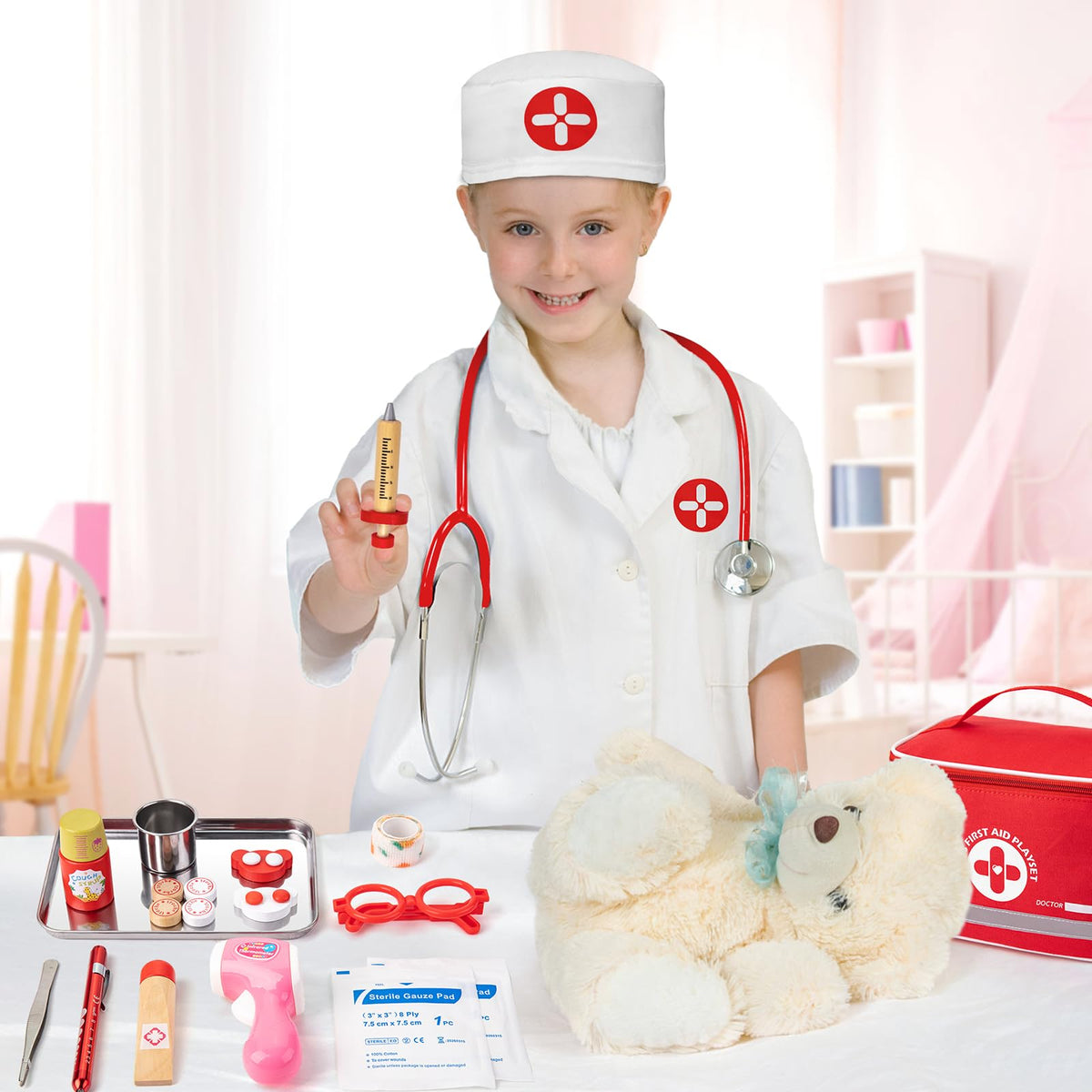 EFO SHM Doctor Kit costume enables immersive doctor role-play for toddlers