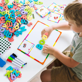 EFO SHM double-sided writing board with magnets in use