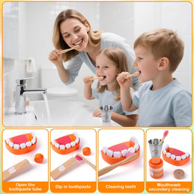 EFO SHM Kids Dentist Play Set includes braces and retainers for orthodontic role-play realism.