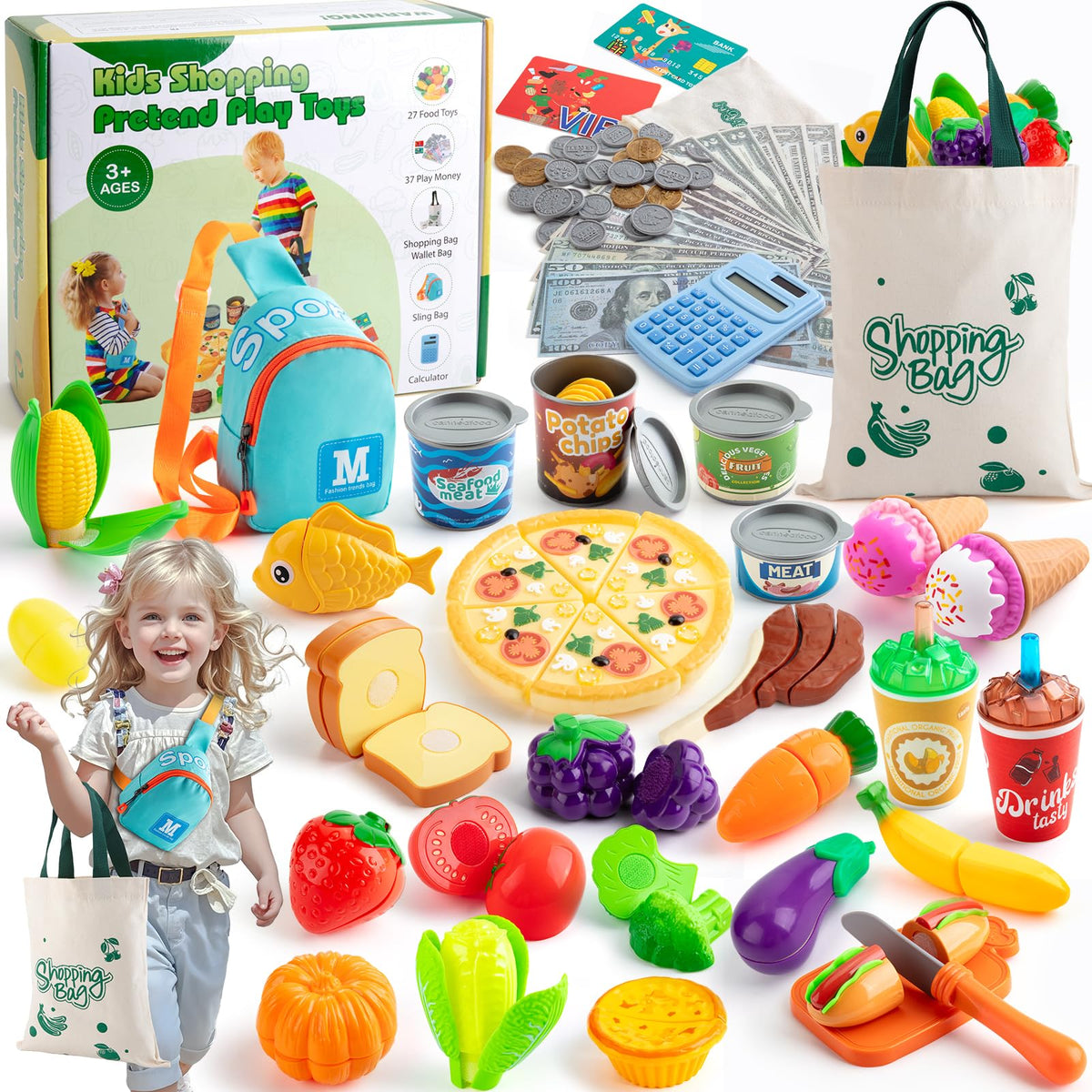 EFO SHM pretend play food 68-piece set offers diverse flavors and colors for imaginative play