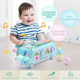 EFOSHM bus xylophone showing colorful keys to spark rhythm and listening skills.