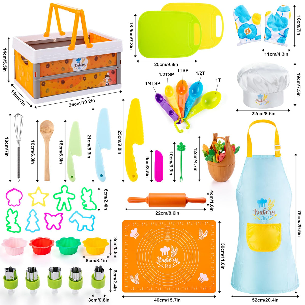 EFO SHM fruit cutters and cookie cutters laid out for creative shaping
