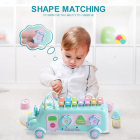 EFOSHM knocking hammer produces clear tones for cause-and-effect play.