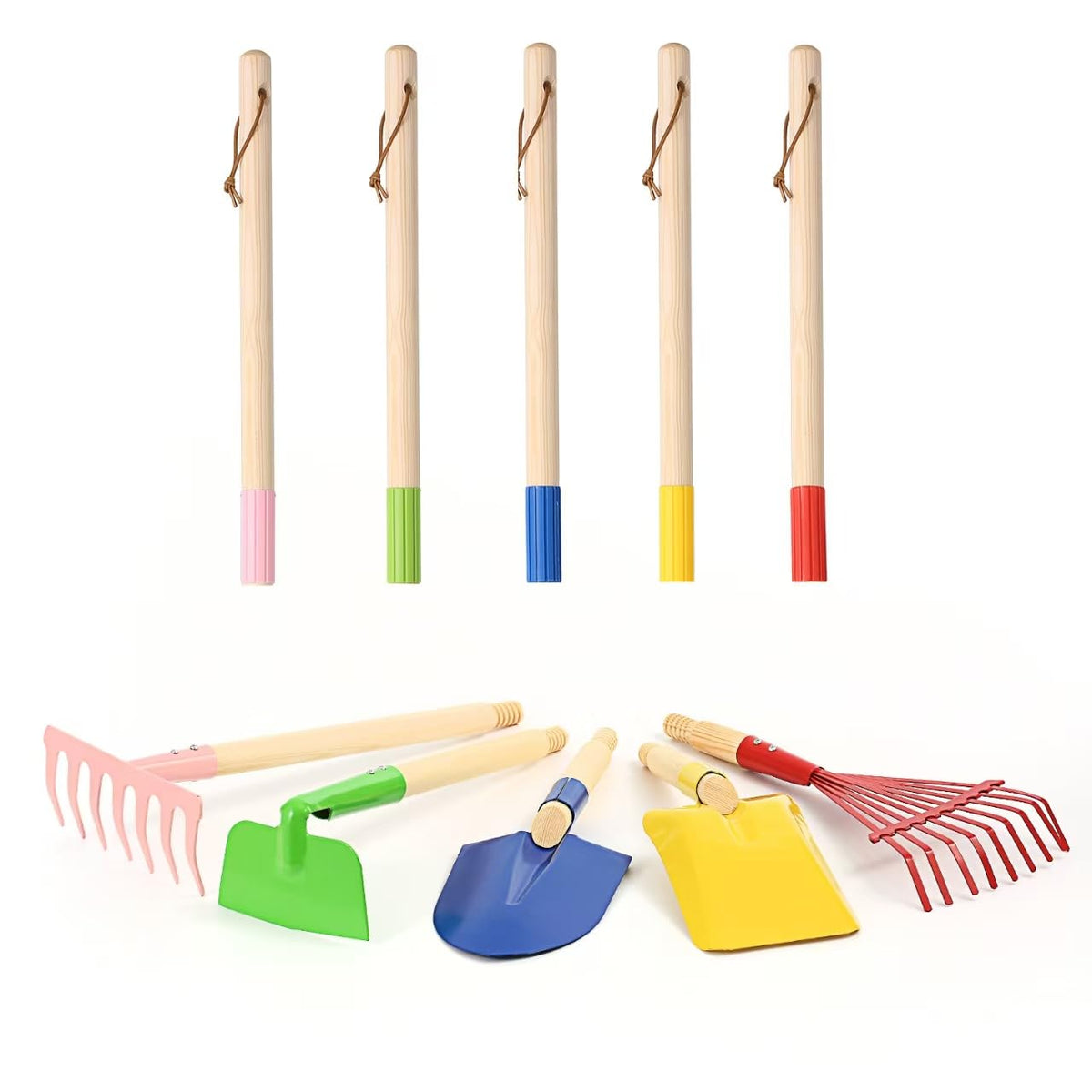 Egashow leaf rake in a child’s hands for yard cleanup
