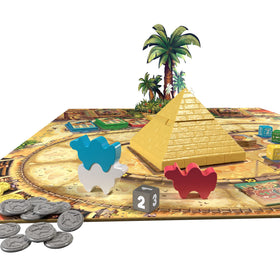 Eggertspiele Camel Up Second Edition: updated artwork and board boost visual appeal.