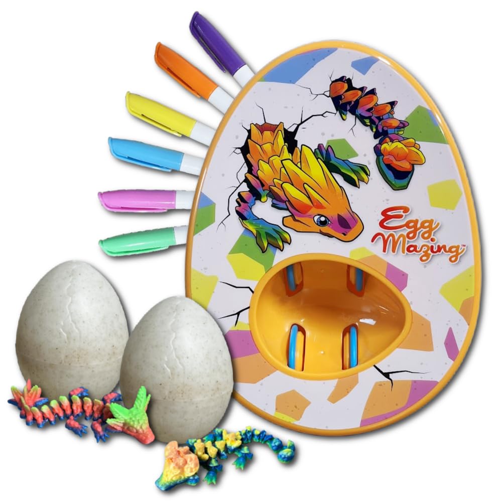 Eggmazing Egg Decorator spinner enables quick, mess-free dragon egg decorating.