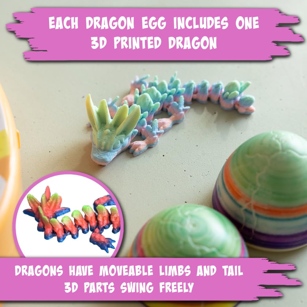 Eggmazing dragon egg assembly-2 features another dragon inside for imaginative decorating.