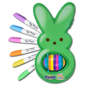 The Eggmazing Egg Decorator spinner in action decorating colorful Easter eggs