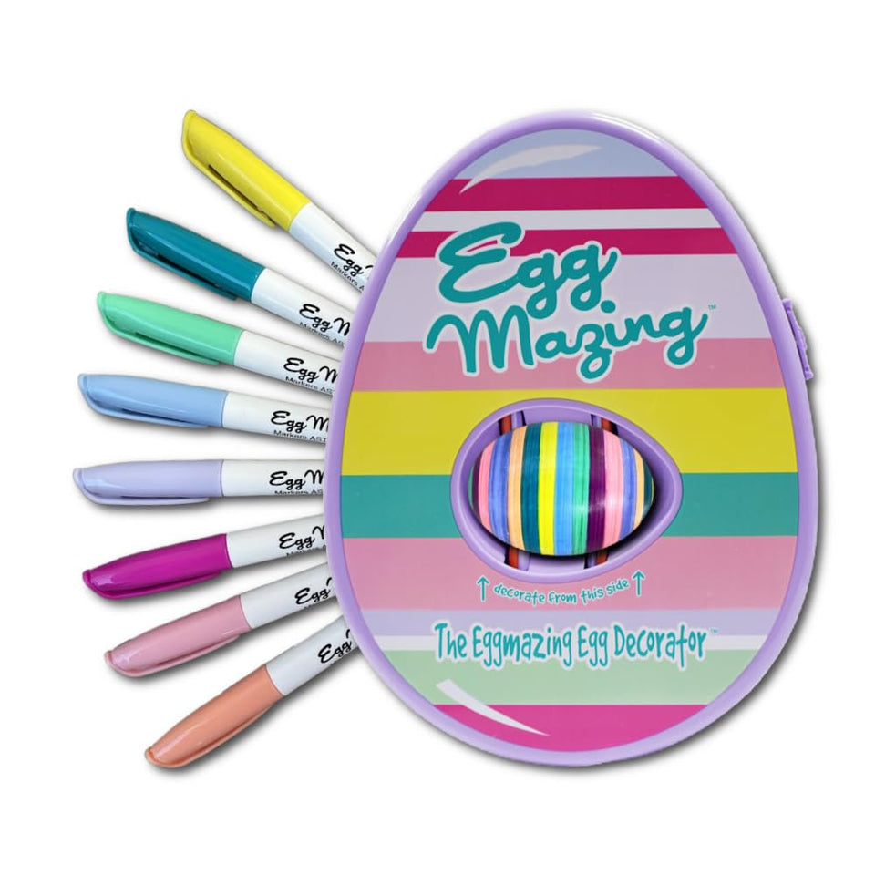 Eggmazing egg-decorator-spinner in action for even design patterns