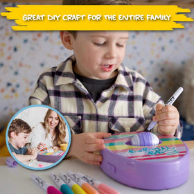 Eggmazing complete kit contents include spinner and eight markers