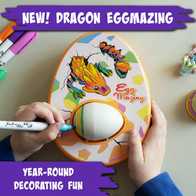 Eggmazing marker set offers six colors for vivid dragon egg designs.