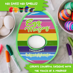 Eggmazing eight color markers for vibrant, quick-dry artwork on eggs.
