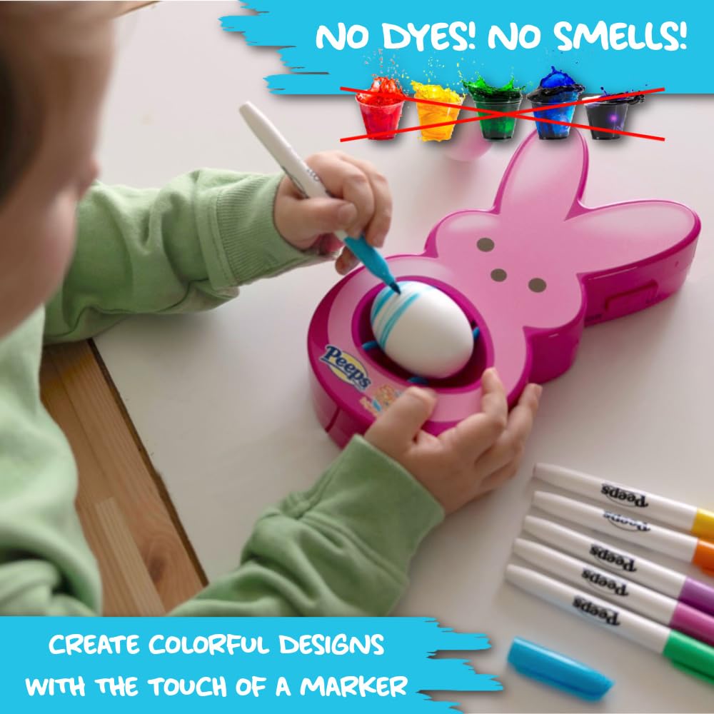 Eggmazing no-mess design keeps decorations contained for easy cleanup.