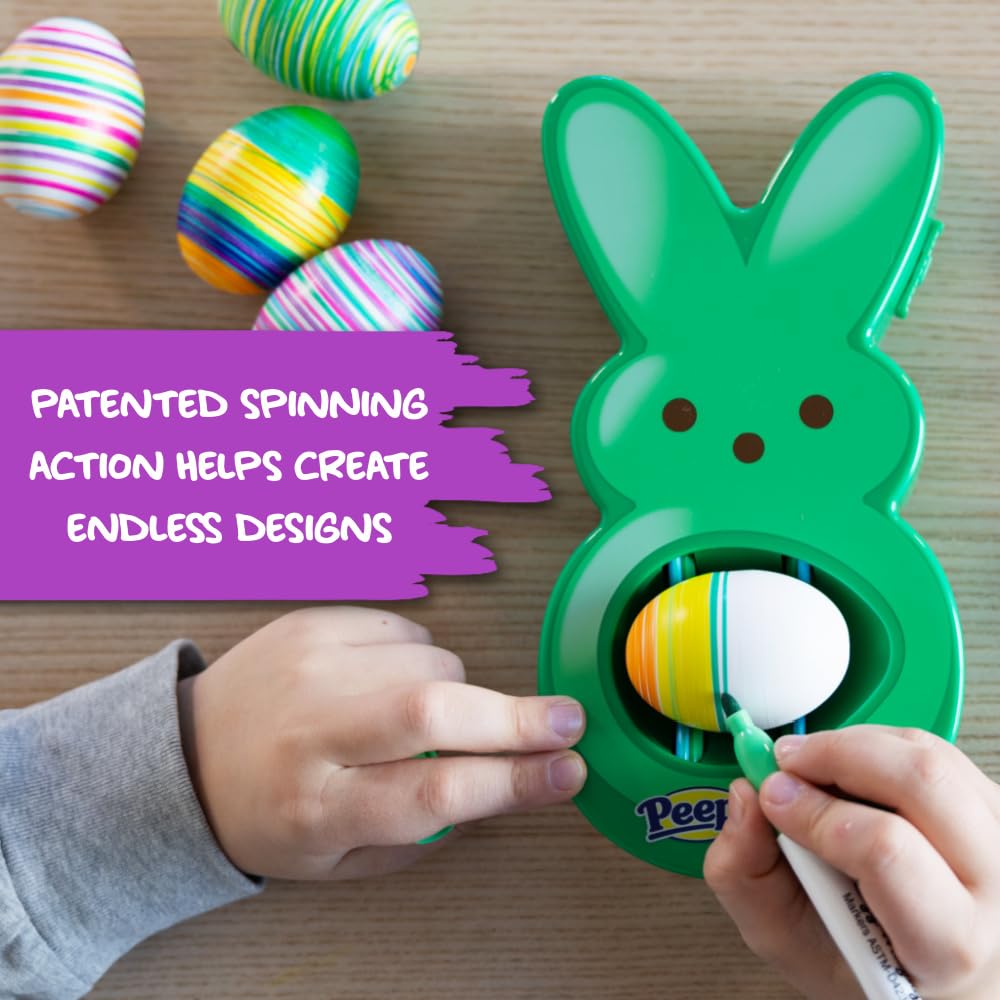 Child-friendly Eggmazing activity showing spinning egg decoration