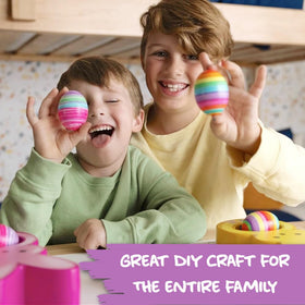 Eggmazing works best with large eggs for optimal results.