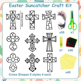 EggSun glitter paper sheets add color and sparkle to cross designs