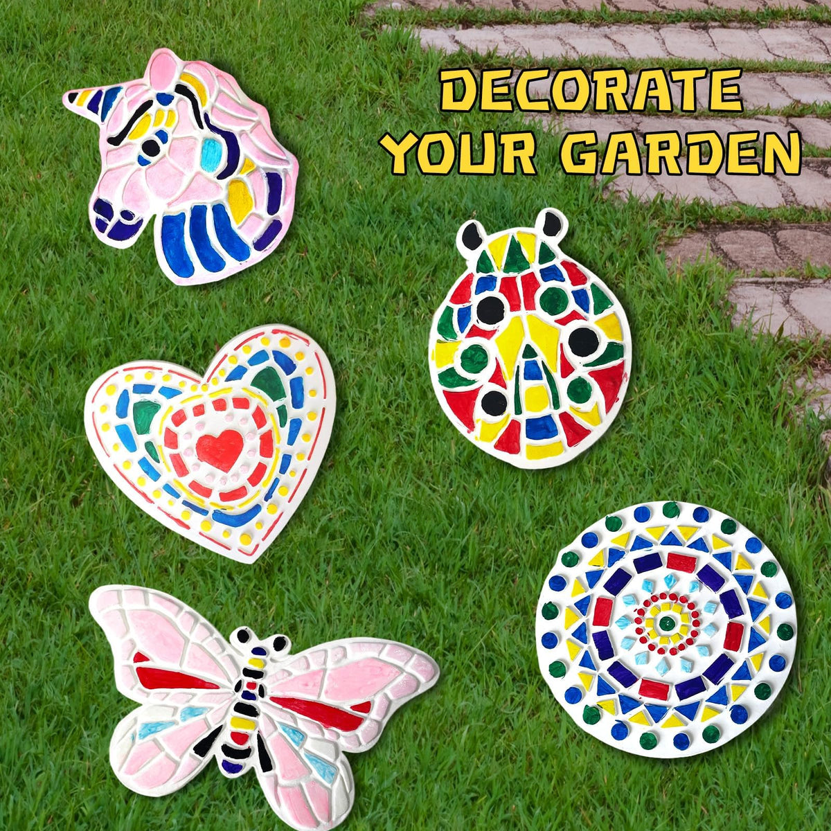 EggSun paint palette for mixing colors on stepping stones