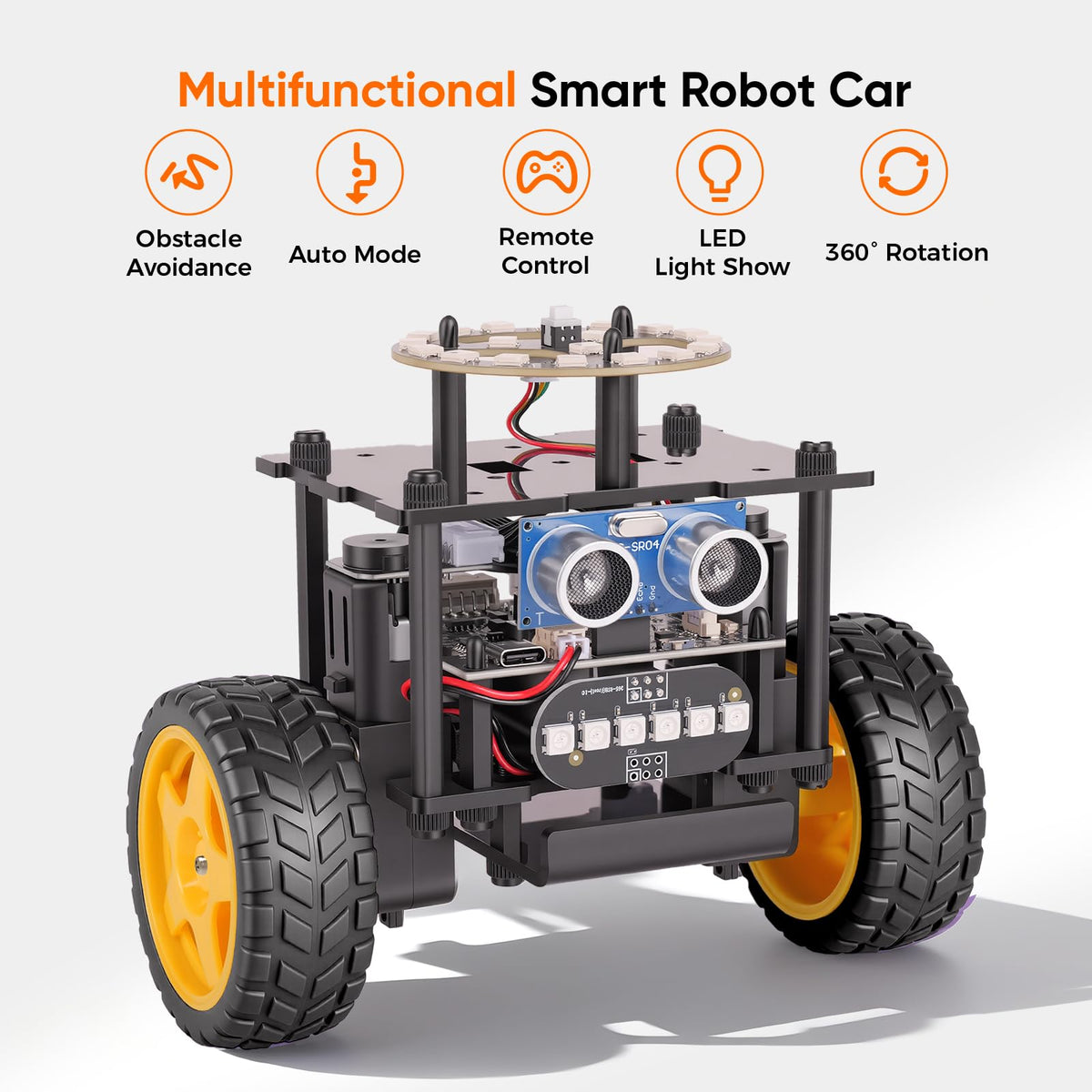 EggTailz Smart Robot Car side view highlighting self-balancing stability.