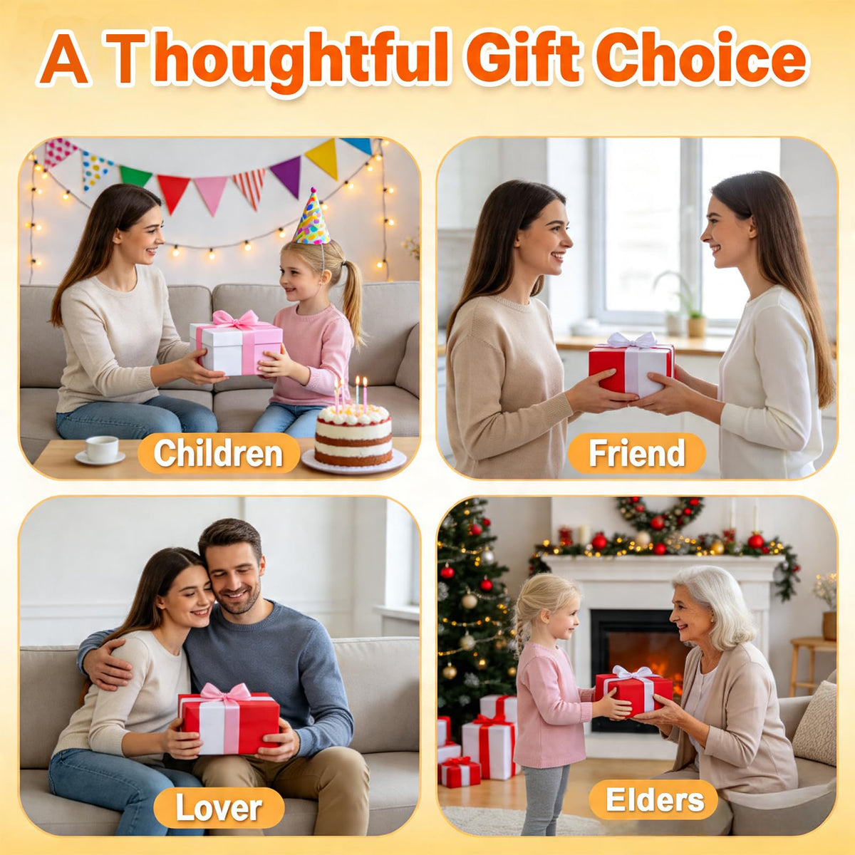 EGOSHUII cheese squishy cube packaging image communicates gift-worthiness and instant desk joy