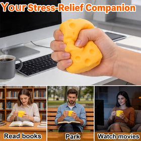 EGOSHUII cheese squishy cube stress relief features for calm moments and sensory play