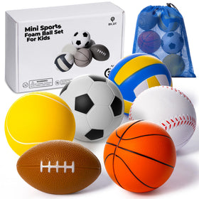 EH.DT mini football foam ball for toddlers, soft touch indoor play.