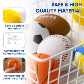 EH.DT mini tennis foam ball for precise grip and quiet indoor games.