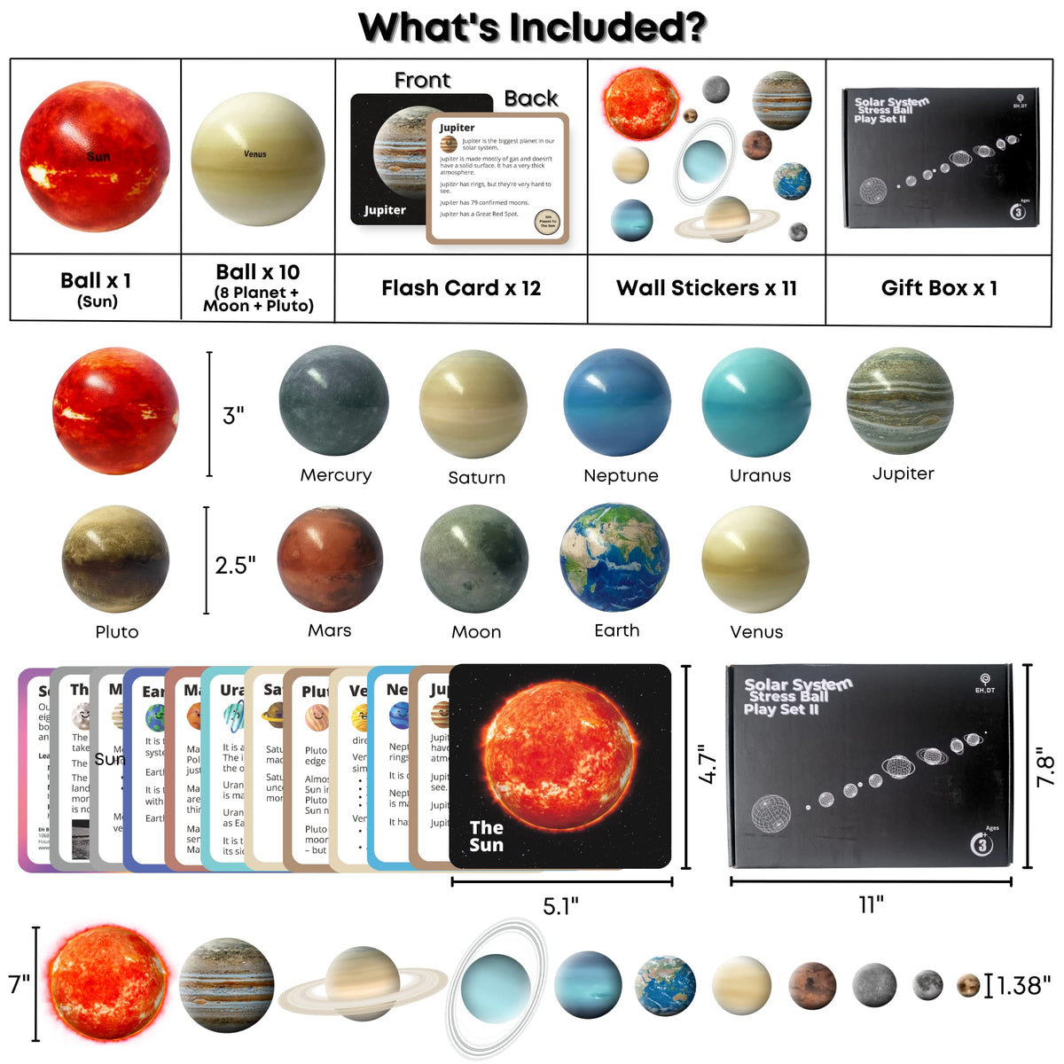 EH.DT Space Balls educational flashcards for planet facts.