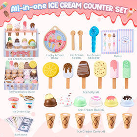 Ehome ice cream scoops in bright colors encourage counting and sharing