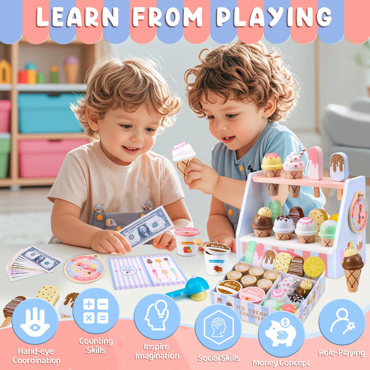 Ehome Lucky Wheel adds flavor variety during pretend shop play