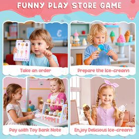 Ehome wooden popsicles for a vibrant pretend dessert lineup