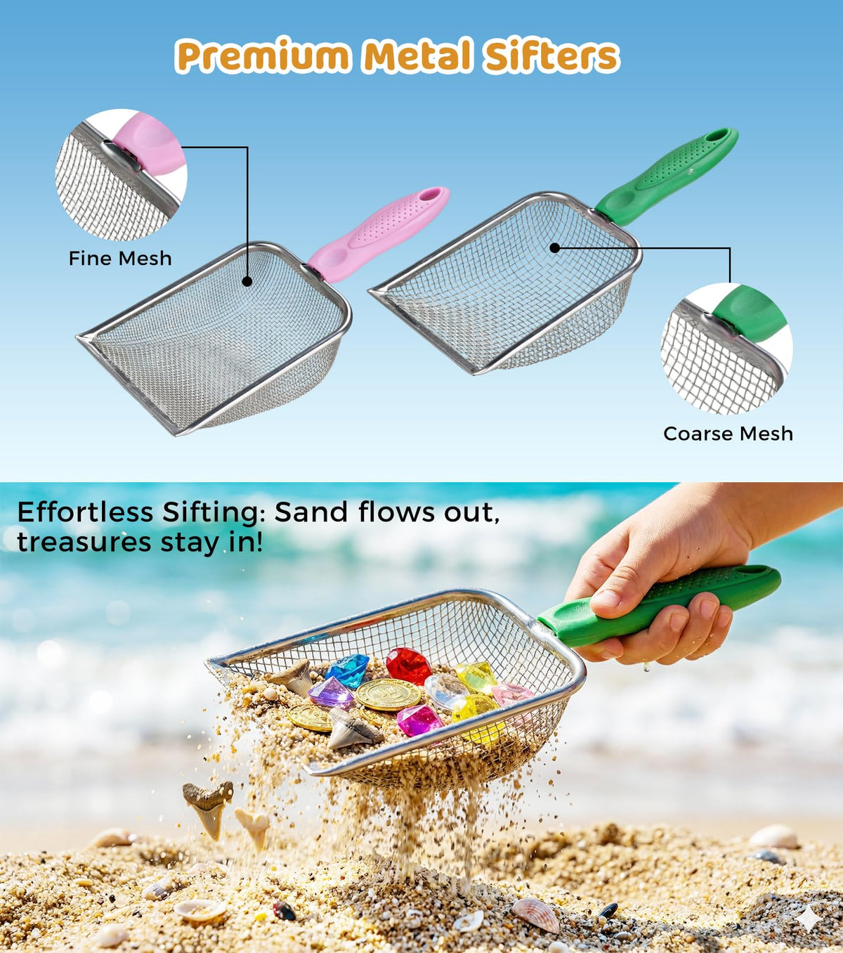Eicaus plastic shovels and rakes for little hands