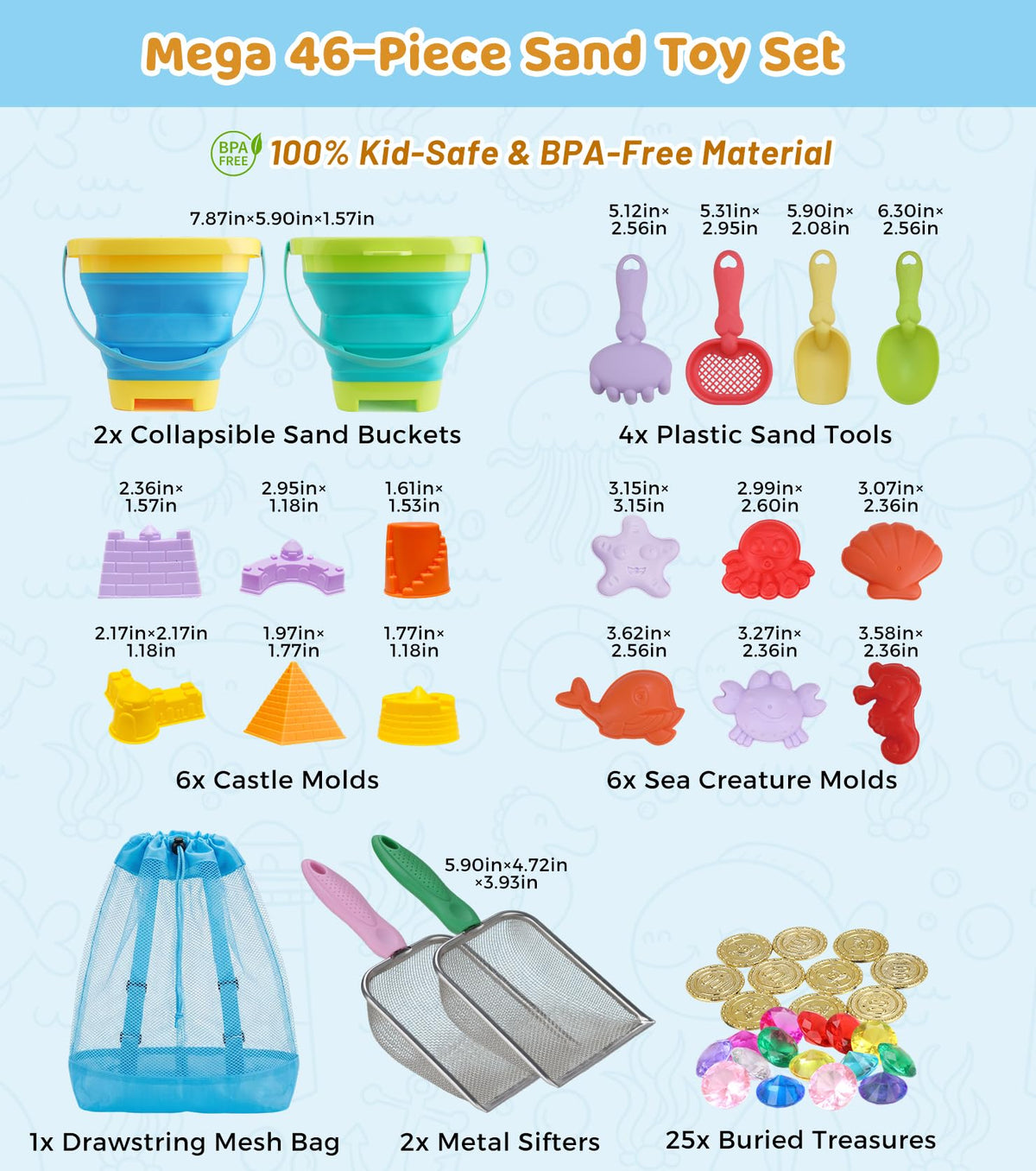 Eicaus travel-friendly mesh bag keeps toys organized