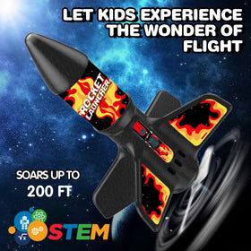Eieymct rocket launcher reaches up to 200 feet for expansive backyard fun.