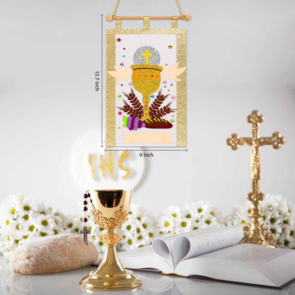 EIHFHIE base 9x12 supports a sturdy display for home or church decor.