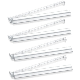 EIMEET clear acrylic mahjong rack with pushers on a clean table for easy tile viewing