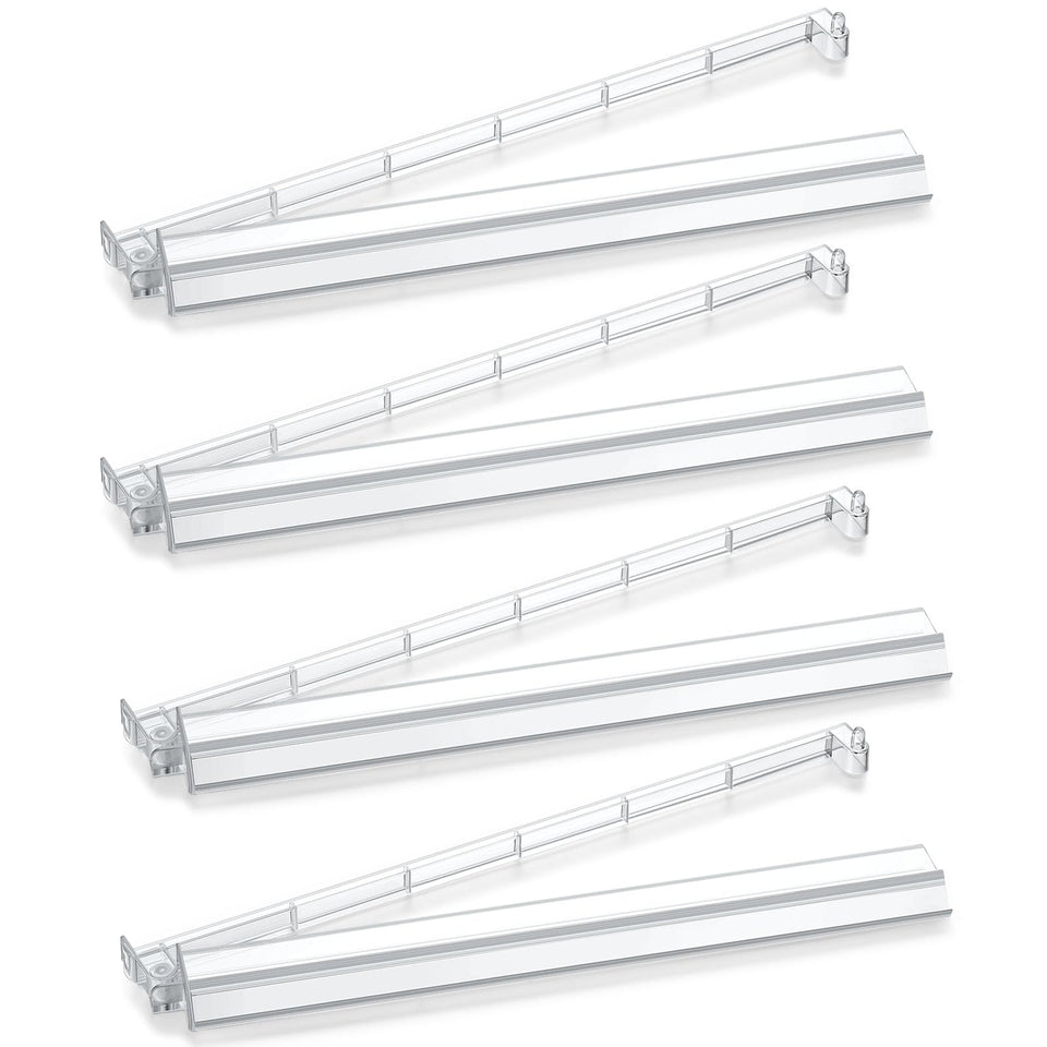EIMEET clear acrylic mahjong rack with pushers on a clean table for easy tile viewing