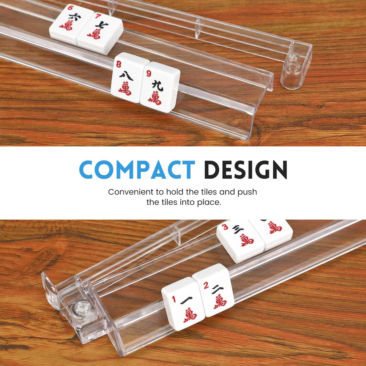EIMEET clear acrylic mahjong rack helps players plan quickly during games